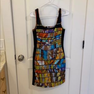 Cluny bodycon watercolor dress